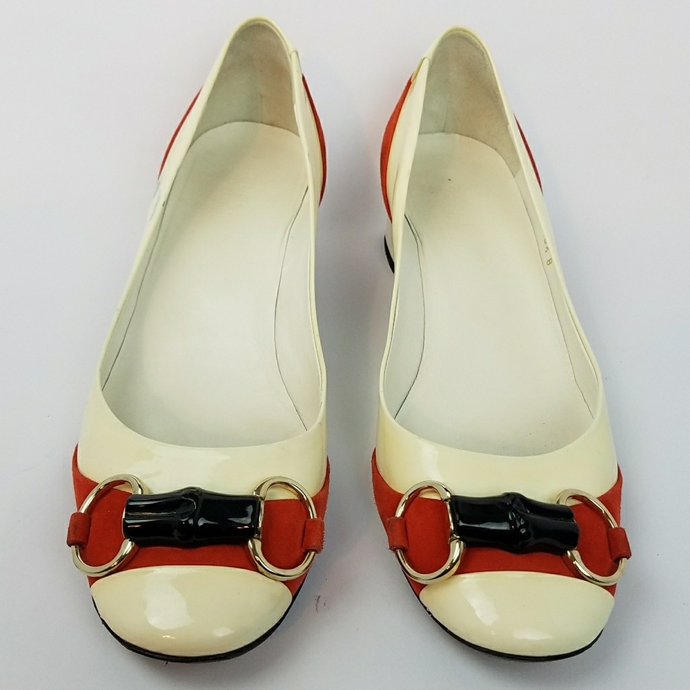 Rare Gucci Bamboo Patent Leather Heels Size 8.5